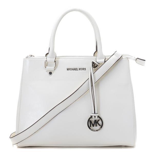 michael kors stor bedford dressy tote hvit sølv Priser Poser loqsl